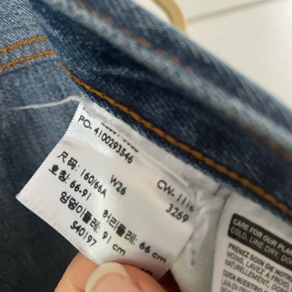 Levi’s wedgie white oak cone denim fringed hem 26 - Picture 6 of 15